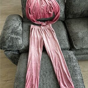 Fashion Nova Pink Track Pants & Joggers with Velvet Finish